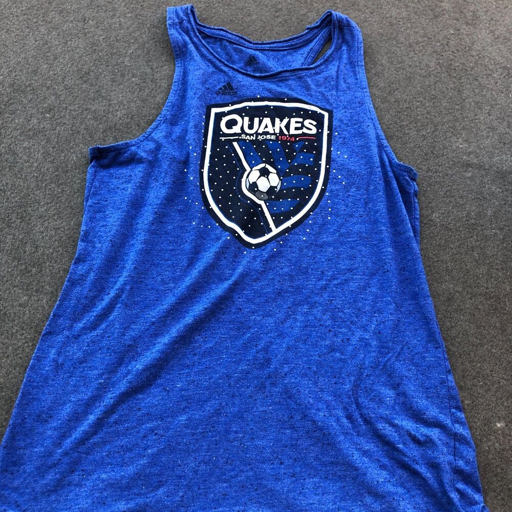 san jose earthquakes tank top blue studded xl sleeveless large extra A13